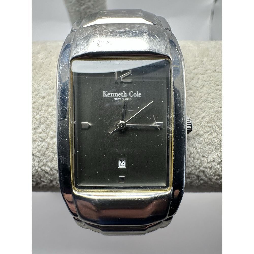 Kenneth Cole KC3270 Mens Watch New Battery 26MM 7.75" All Stainless‎ Steel C64